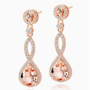 Morganite And Diamond Rose Gold Drops